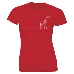 Half It Tops - Geometric Giraffe Pocket Animal Lover T-shirt Tee Half It Tops - Geometric Giraffe Pocket Animal Lover T-shirt Tee